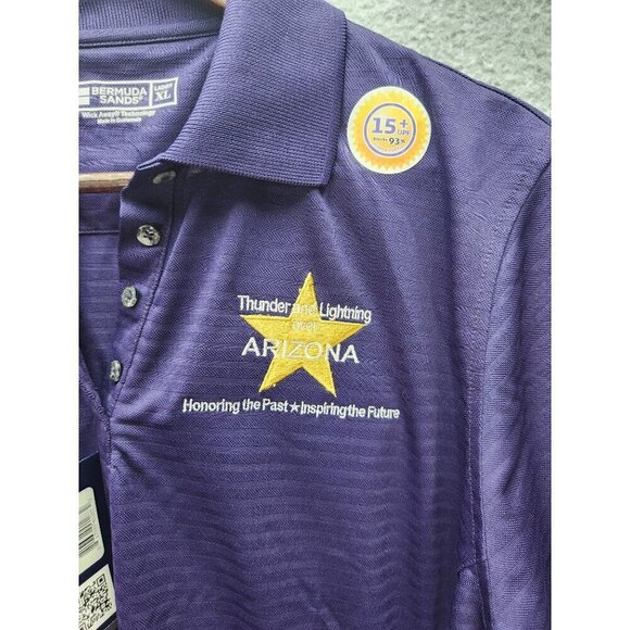 Bermuda Sands Polo Shirt XL Purple Thunder & Lightning Over Arizona Honoring The - Picture 2 of 6